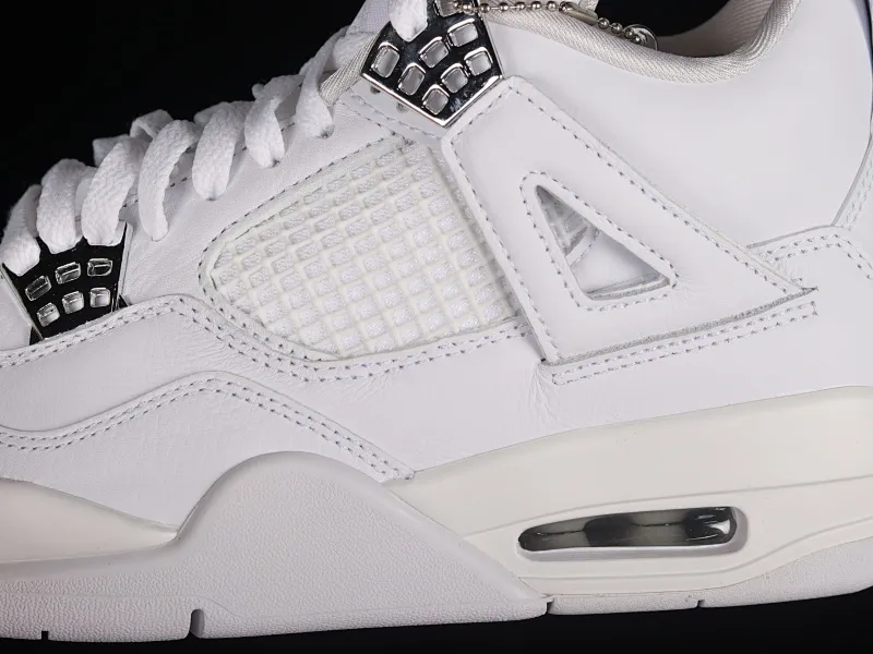 All Categories Air Jordan Jordan Series Basketball Shoes Air Jordan 4 Pure Original Version Air Jordan 4 Retro "PureMoney" AJ4 Joe 4 White Cat Full First Layer Authentic Standard 308497-100